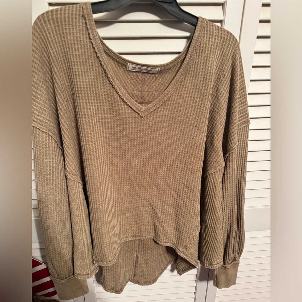 We the free by free people coraline thermal top. Olive greenish brown. Medium.